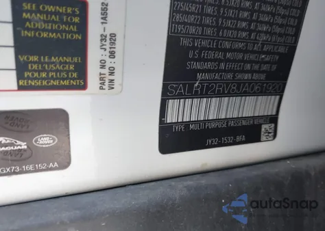 2018 Land Rover Discovery Hse Luxury from USA, damaged, VIN SALRT2RV8JA061920